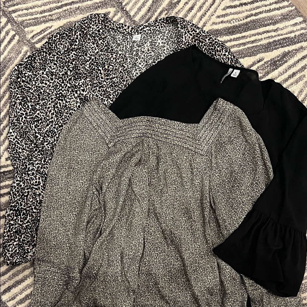 Lot of 3 Blouses/Tops - Elle, Lauren Conrad, Old Navy